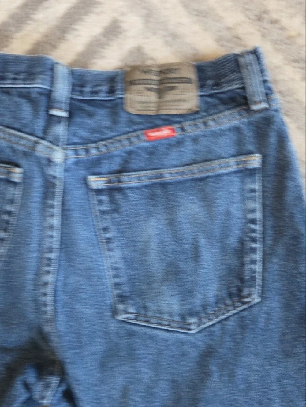 Men's Wrangler Straight-Leg Blue Denim Jeans Size 33x30